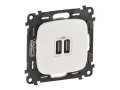 Розетка 2*USB зарядка VLN-a белый/754995/