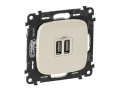 Розетка 2*USB зарядка VLN-a слоновая кость /754996/