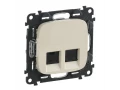 Розетка 2x RJ45 Cat6 UTP VLN-a слоновая кость /753843/
