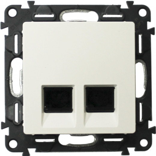 Розетка 2x RJ45 Cat5e UTP VLN-I белый /753441/