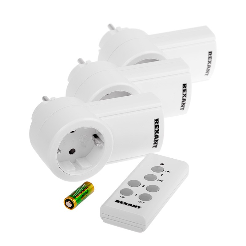 Радиоуправляемая розетка c пультом RX-003 (один пульт, три розетки)