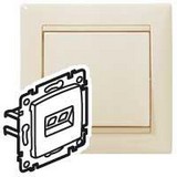 Розетка 1ХRJ45 UTP слоновая кость Valena /695624/