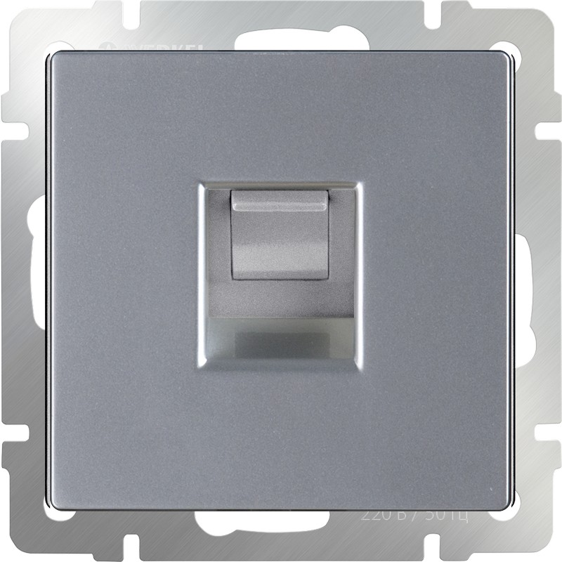 Розетка Ethernet RJ-45 /WL06-RJ-45 (серебряный)