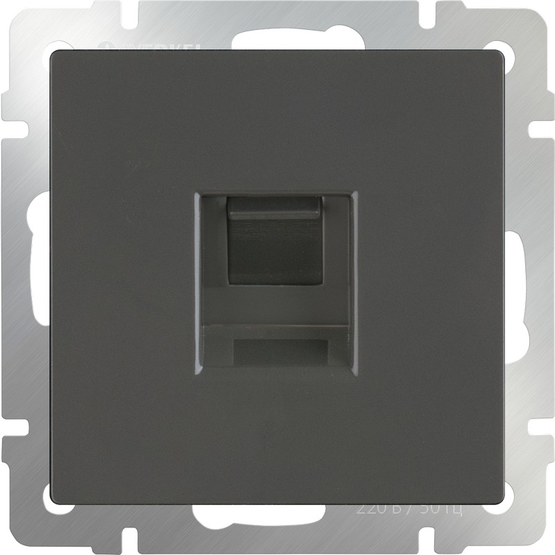Розетка Ethernet RJ-45 /WL07-RJ-45 (серо-коричневый)