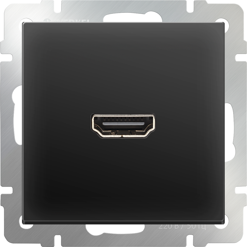 Розетка HDMI/WL08-60-11 (черный матовый)