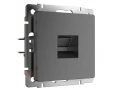 Розетка Ethernet RJ-45 /WL04-RJ-45 (графит рифленый)