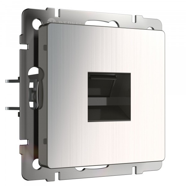 Розетка Ethernet RJ-45 /W1181002 (глянцевый никель)