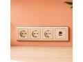 Розетка Ethernet RJ-45 /W1181010 (шампань рифленый)