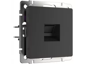 Розетка Ethernet RJ-45 /W1181008 (черный матовый)
