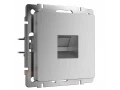 Розетка Ethernet RJ-45 /W1181009 (серебряный рифленый)