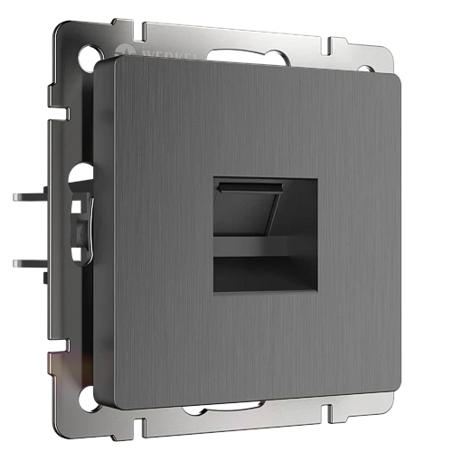 Розетка Ethernet RJ-45 /W1181004 (графит рифленый)