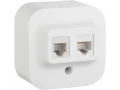 Розетка RJ11+RJ45 5E UTP белый QUTEO /782221/