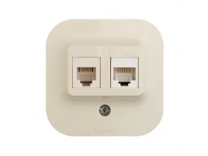 Розетка RJ11+RJ45 кат.5E UTP СЛНК QUTEO /782251/