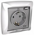 Розетка WDE000148 скрытой установки с ЗК со шторкой IP44 Wessen