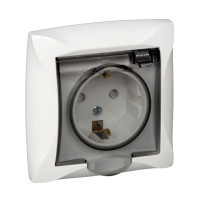 Розетка WDE000148 скрытой установки с ЗК со шторкой IP44 Wessen