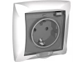 Розетка WDE000148 скрытой установки с ЗК со шторкой IP44 Wessen