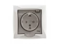 Розетка WDE000148 скрытой установки с ЗК со шторкой IP44 Wessen