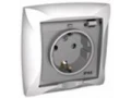 Розетка WDE000148 скрытой установки с ЗК со шторкой IP44 Wessen