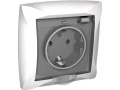 Розетка WDE000148 скрытой установки с ЗК со шторкой IP44 Wessen