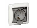 Розетка WDE000148 скрытой установки с ЗК со шторкой IP44 Wessen