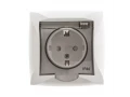 Розетка WDE000148 скрытой установки с ЗК со шторкой IP44 Wessen