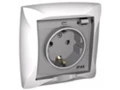 Розетка WDE000148 скрытой установки с ЗК со шторкой IP44 Wessen