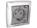 Розетка WDE000148 скрытой установки с ЗК со шторкой IP44 Wessen
