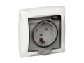 Розетка WDE000148 скрытой установки с ЗК со шторкой IP44 Wessen