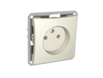 Розетка WDE000241 без заземляющего контакта, механизм Бежевый,Wessen