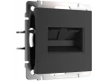 Розетка двойная Ethernet RJ-45 /W1182208 (черный матовый)