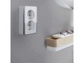 Розетка двойная с заземлением Gallant /W5072101 (белый)