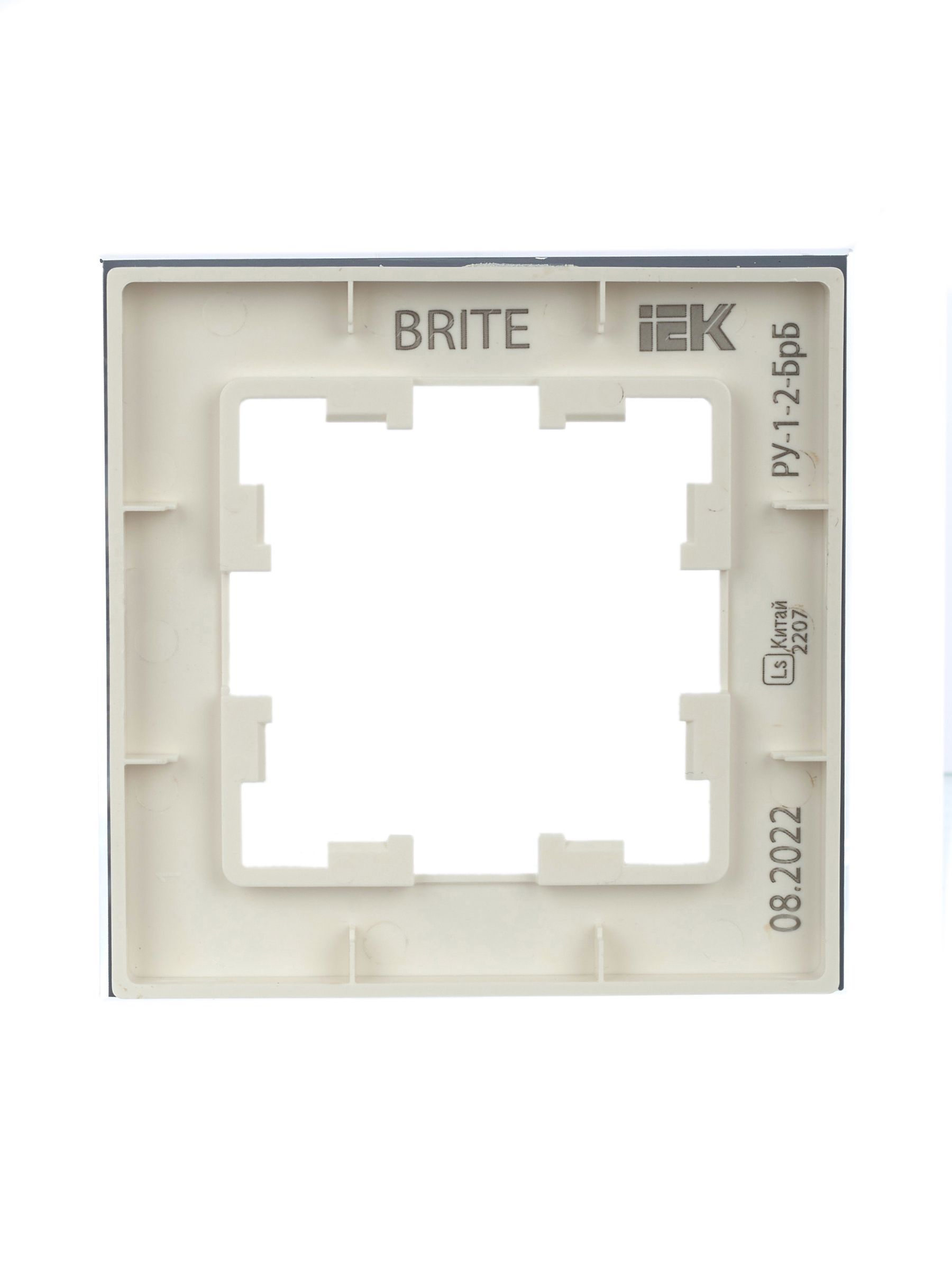 BRITE Рамка 1-местная РУ-1-2-БрБ стекло белый ИЭК