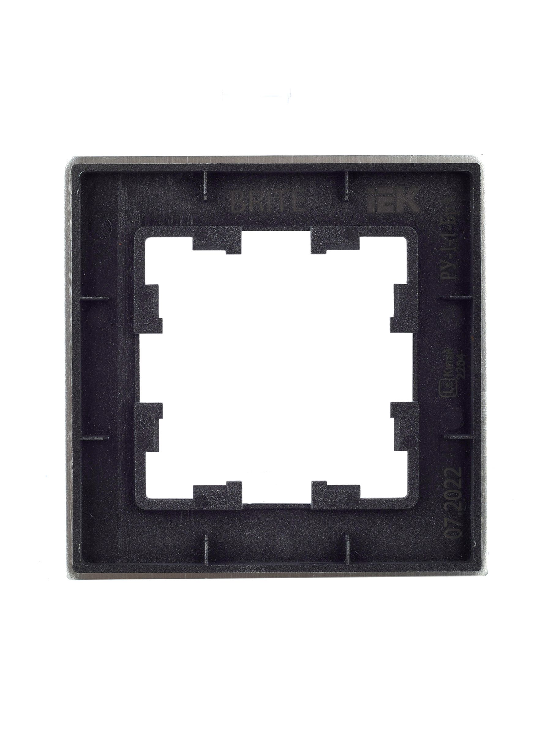 BRITE Рамка 1-местная РУ-1-1-БрA металл алюминий ИЭК