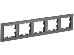 BRITE Рамка 5-местная РУ-5-БрГ графит ИЭК