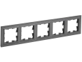 BRITE Рамка 5-местная РУ-5-БрГ графит ИЭК