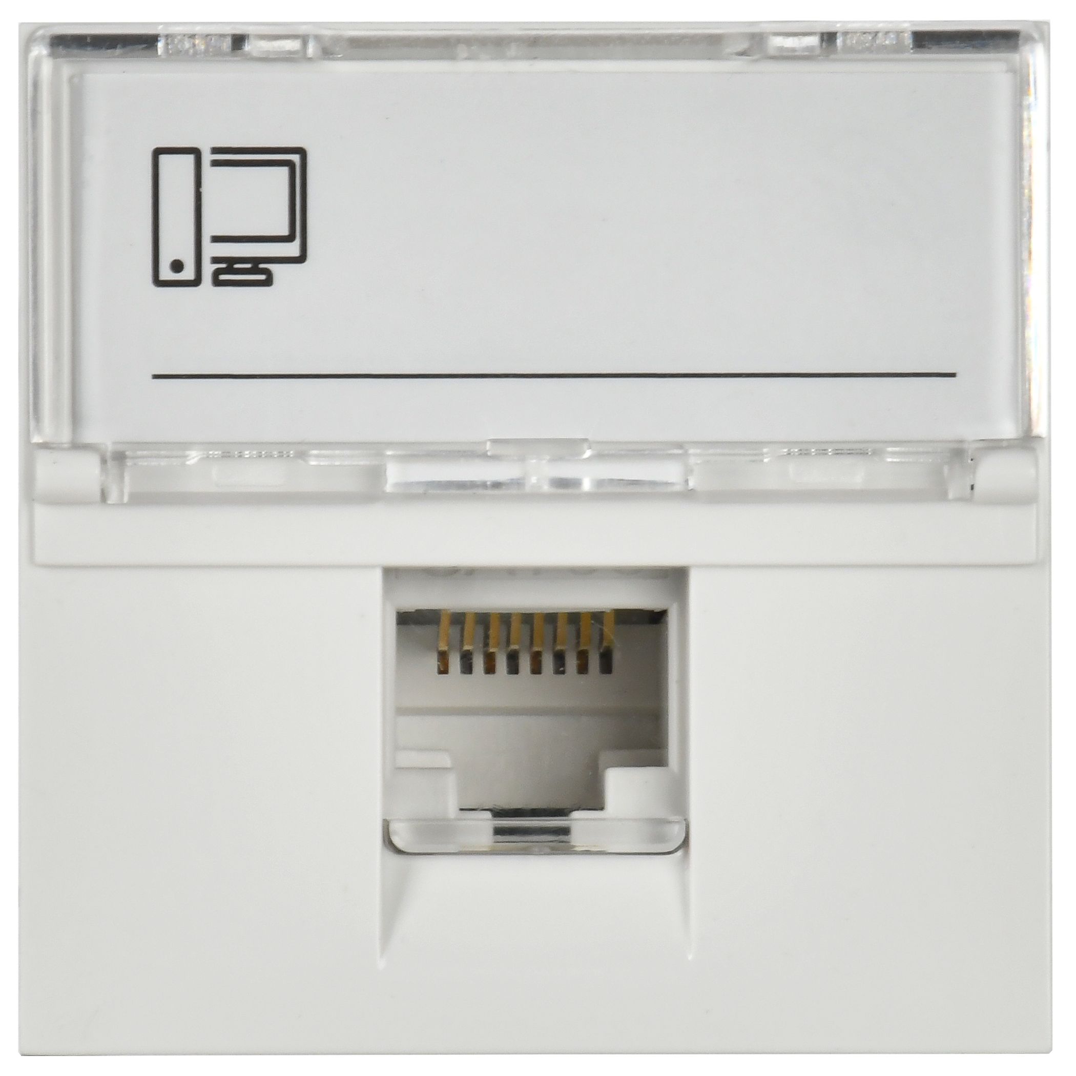 Розетка информационная RJ-45 UTP кат.5e, 2 модуль. РКИ-20-00-П ИЭК