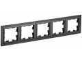 BRITE Рамка 5-местная РУ-5-БрЧ черный ИЭК