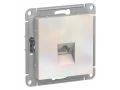 Розетка компьютерная одинарная RJ45, кат.5Е, механизм, Жемчуг, /ATN000483/