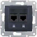 Розетка компьютерная х2, графит SDN4400170
