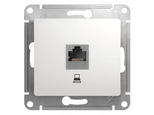 Розетка комп. RJ45, кат.5Е, мех., БЕЛ /GSL000181K/