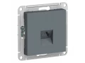 Розетка компьютерная одинарная RJ45, кат. 5Е, механизм, Грифель /ATN000783/