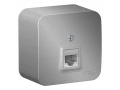 Розетка компьютерная RJ45 с изолирующей пластиной Алюминий, /BLNIA045003/