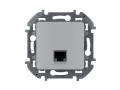 Розетка компьютерная RJ45 6 UTP INSPIRIA, алюминий /673827/