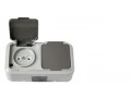 Розетка 2-местная открытой установки IP54, серия ПРАЛЕСКА АКВА, РА16-302(03)