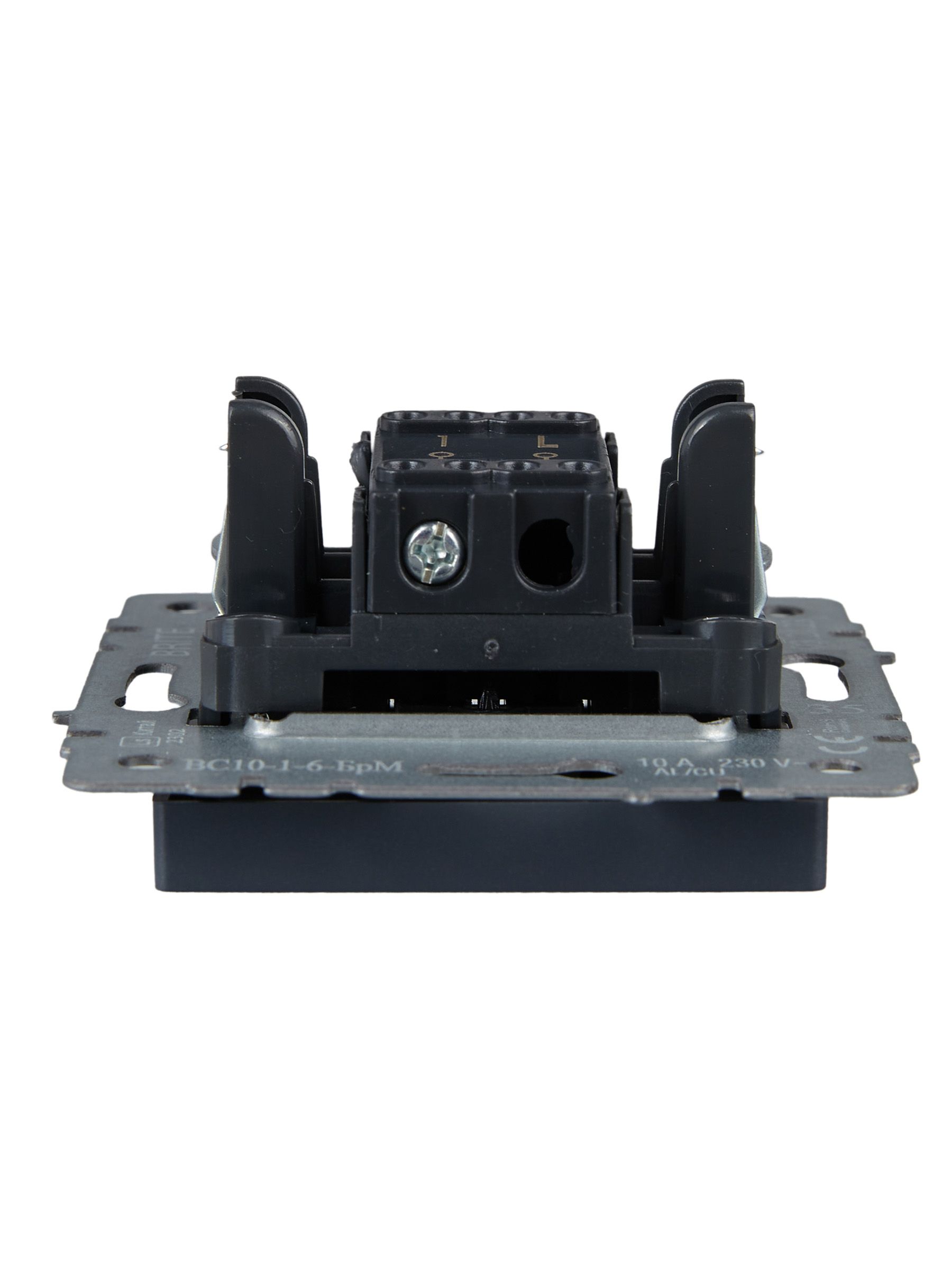 Выключатель 1-клавишный проходной 10А ВС10-1-6-БрМ маренго BRITE ИЭК