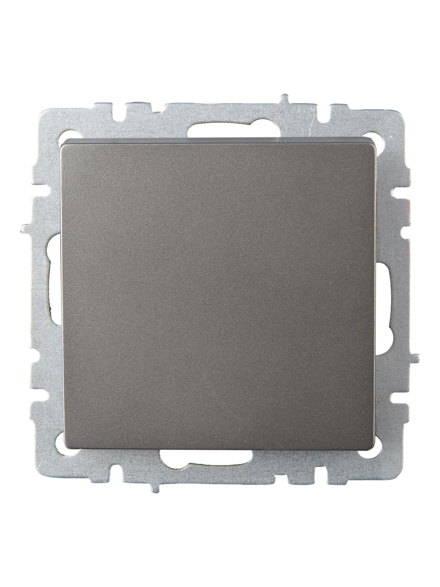 Выключатель 1-клавишный проходной 10А ВС10-1-6-БрС сталь BRITE ИЭК