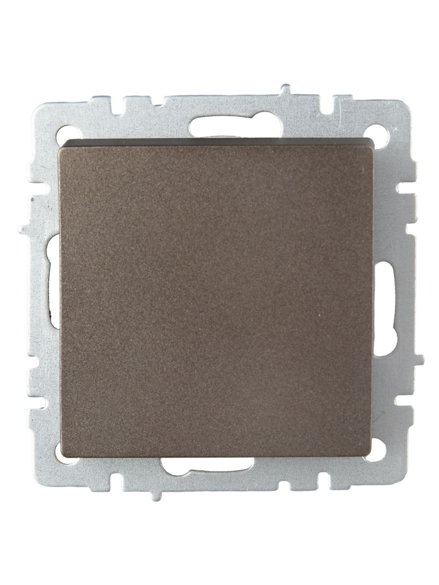 Выключатель 1-клавишный проходной 10А ВС10-1-6-БрТБ бронза BRITE ИЭК