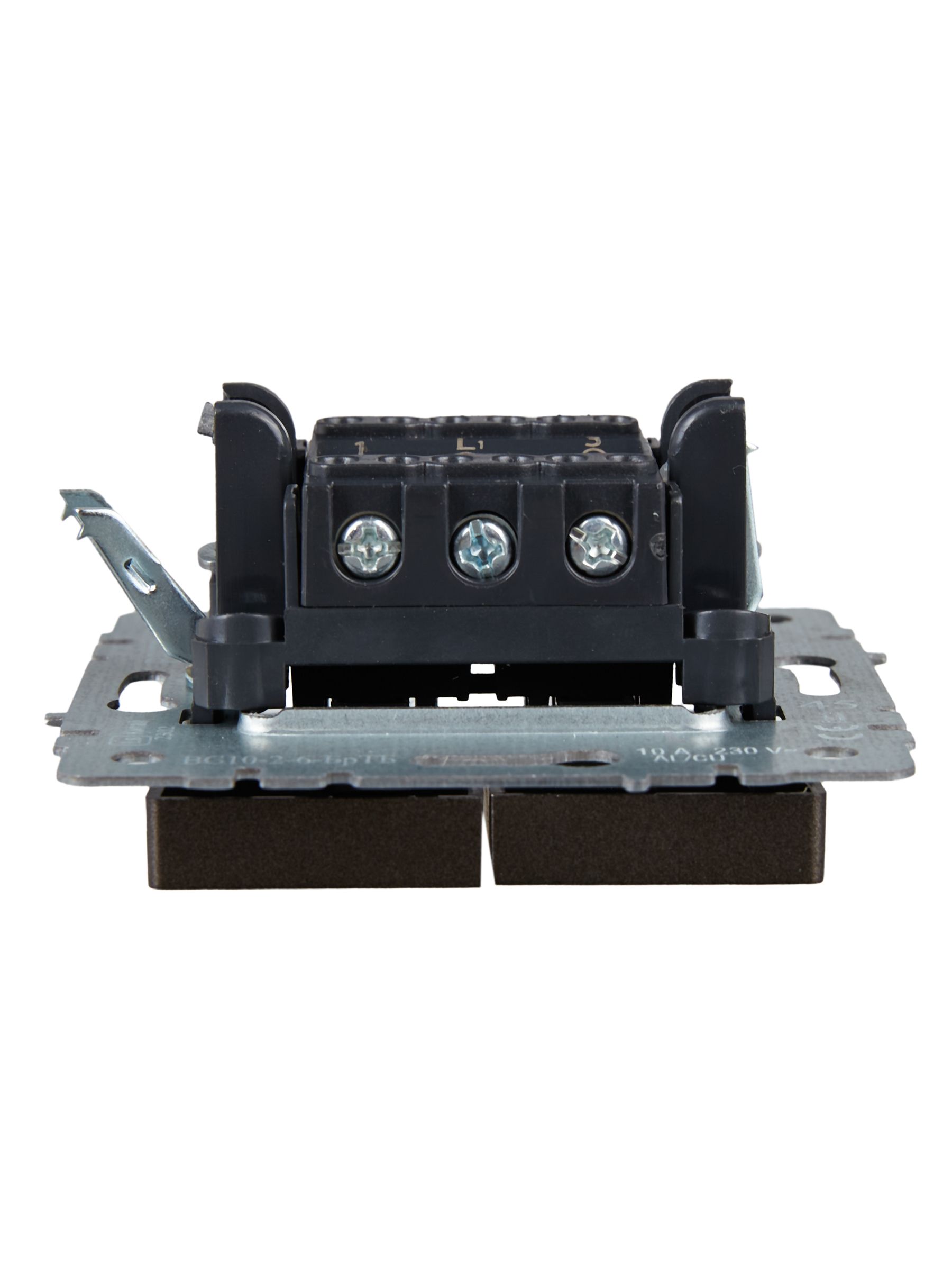 Выключатель 2-клавишный проходной 10А ВС10-2-6-БрТБ бронза BRITE ИЭК