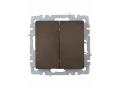 Выключатель 2-клавишный проходной 10А ВС10-2-6-БрТБ бронза BRITE ИЭК