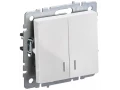 Выключатель 2-клавишный с индикацией 10А ВС10-2-1-БрБ белый BRITE ИЭК